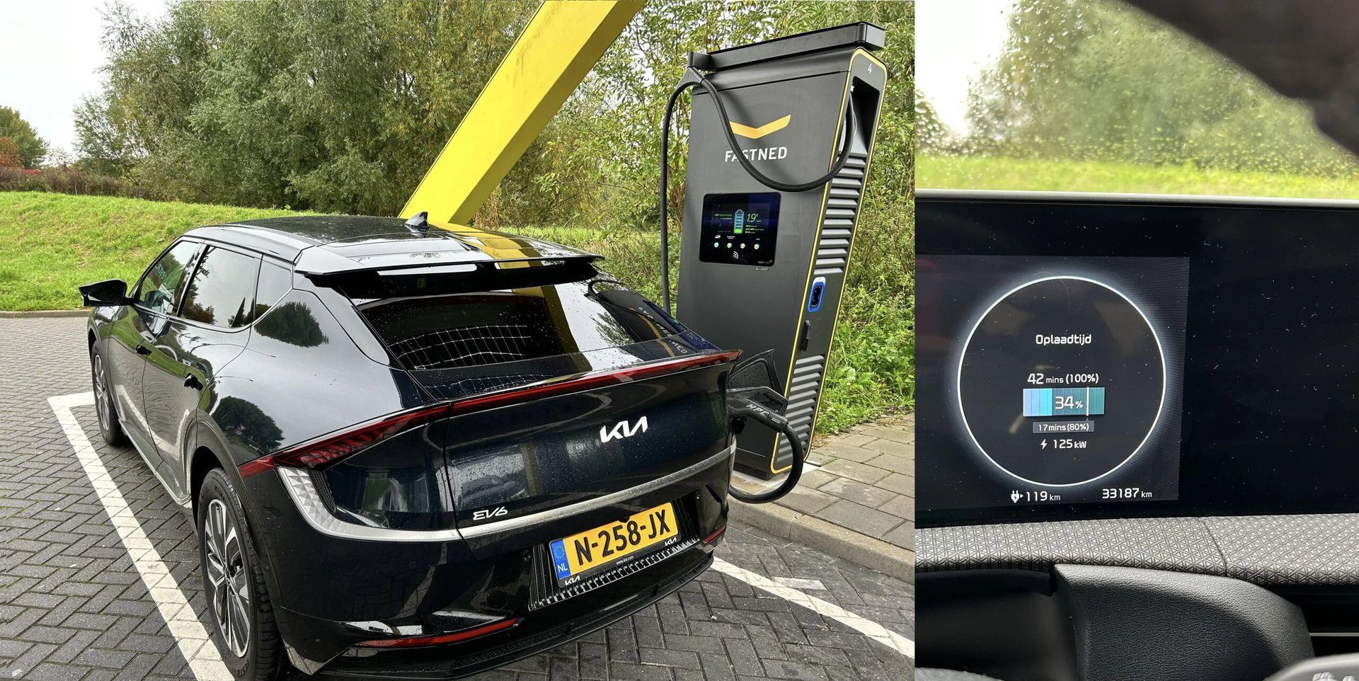 Kia EV6 aan een Fastned snellader