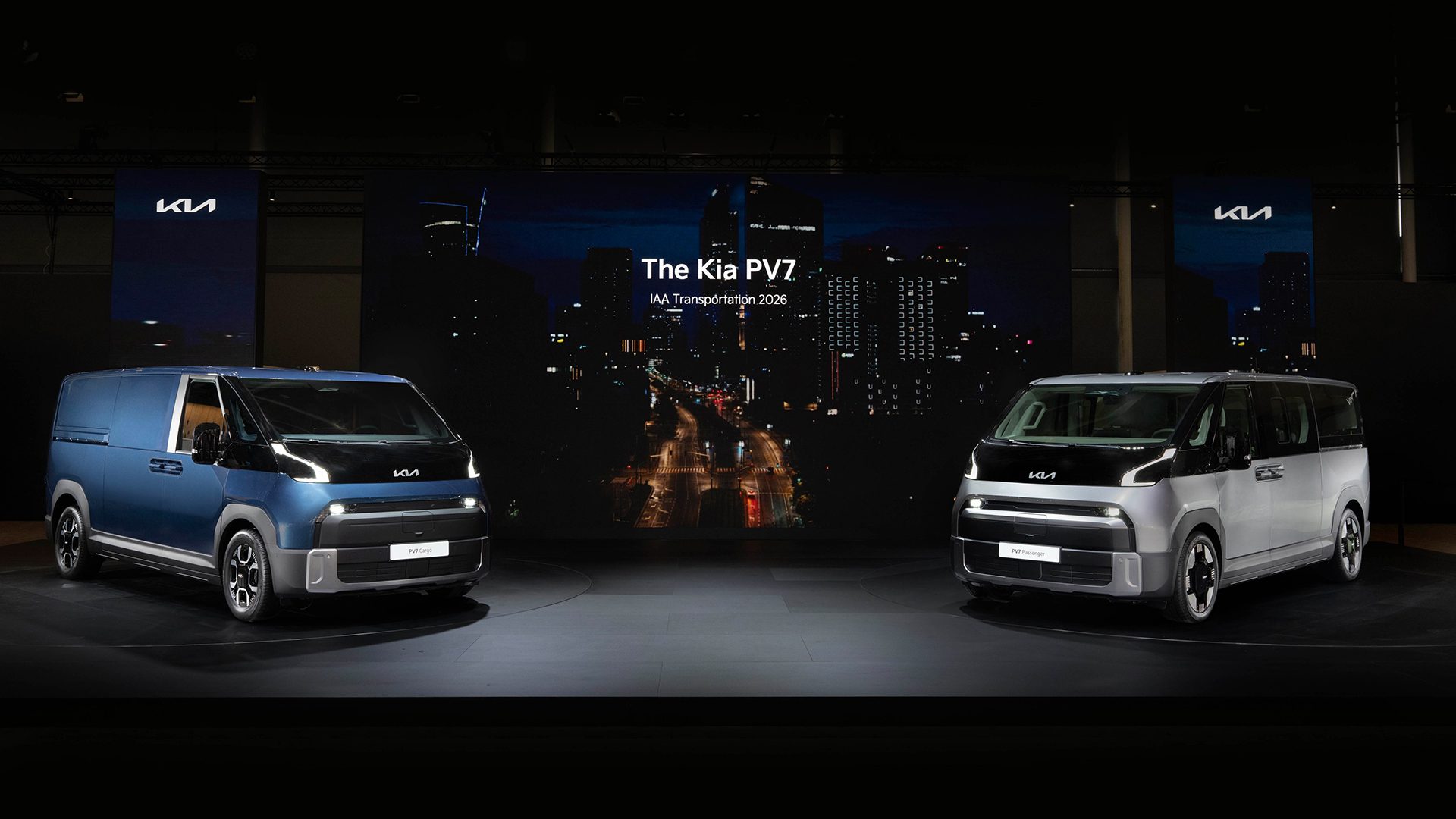 De wereldpremière van de Kia PV7 op de IAA Transportation 2026