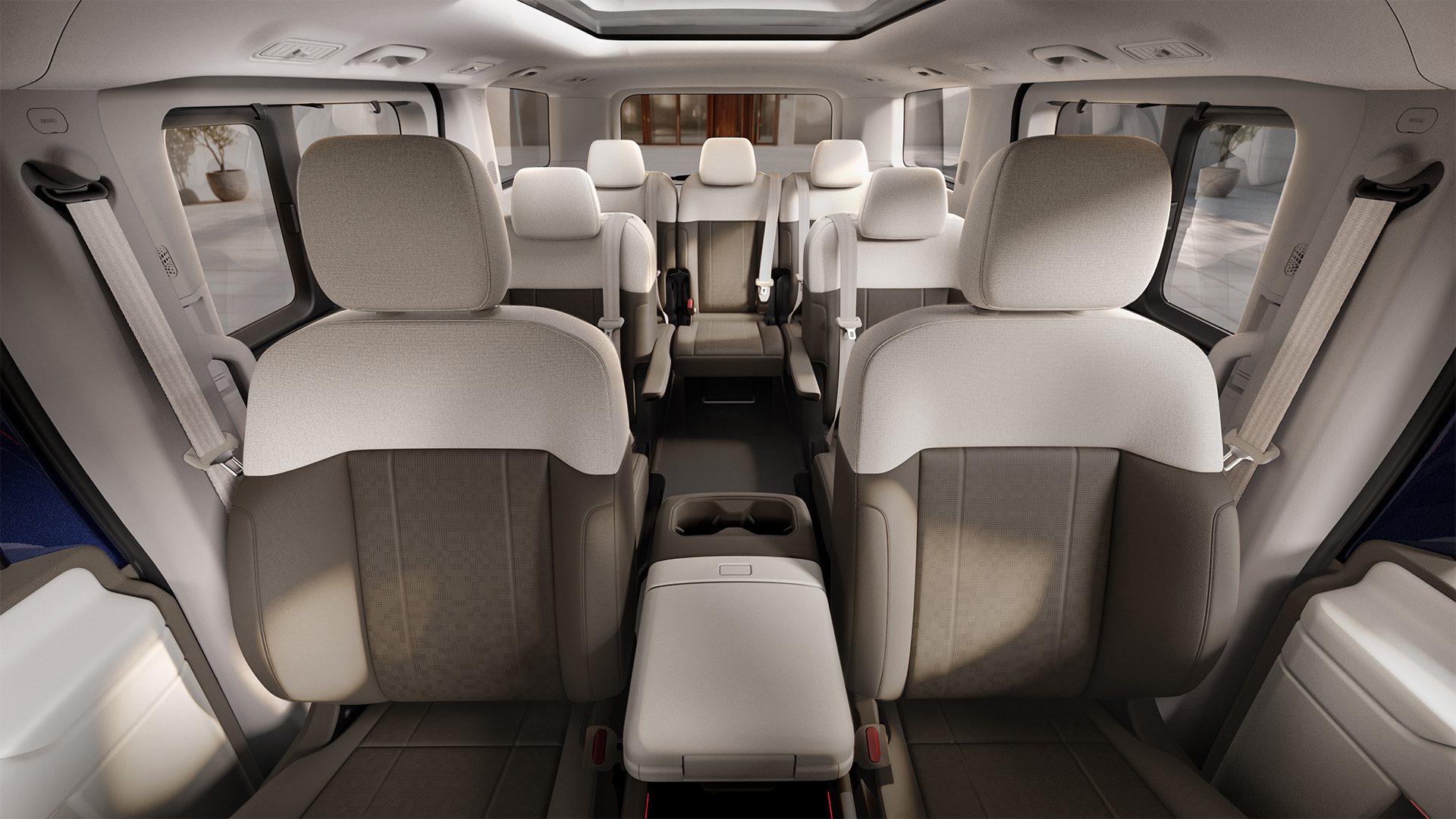 Het interieur van de Kia PV7 Passenger