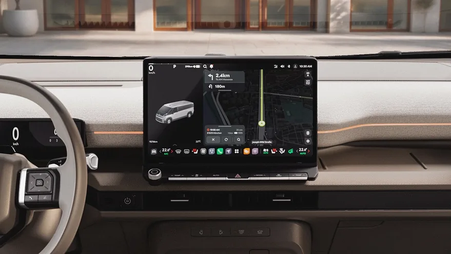 Interieur en infotainment van de Kia PV7